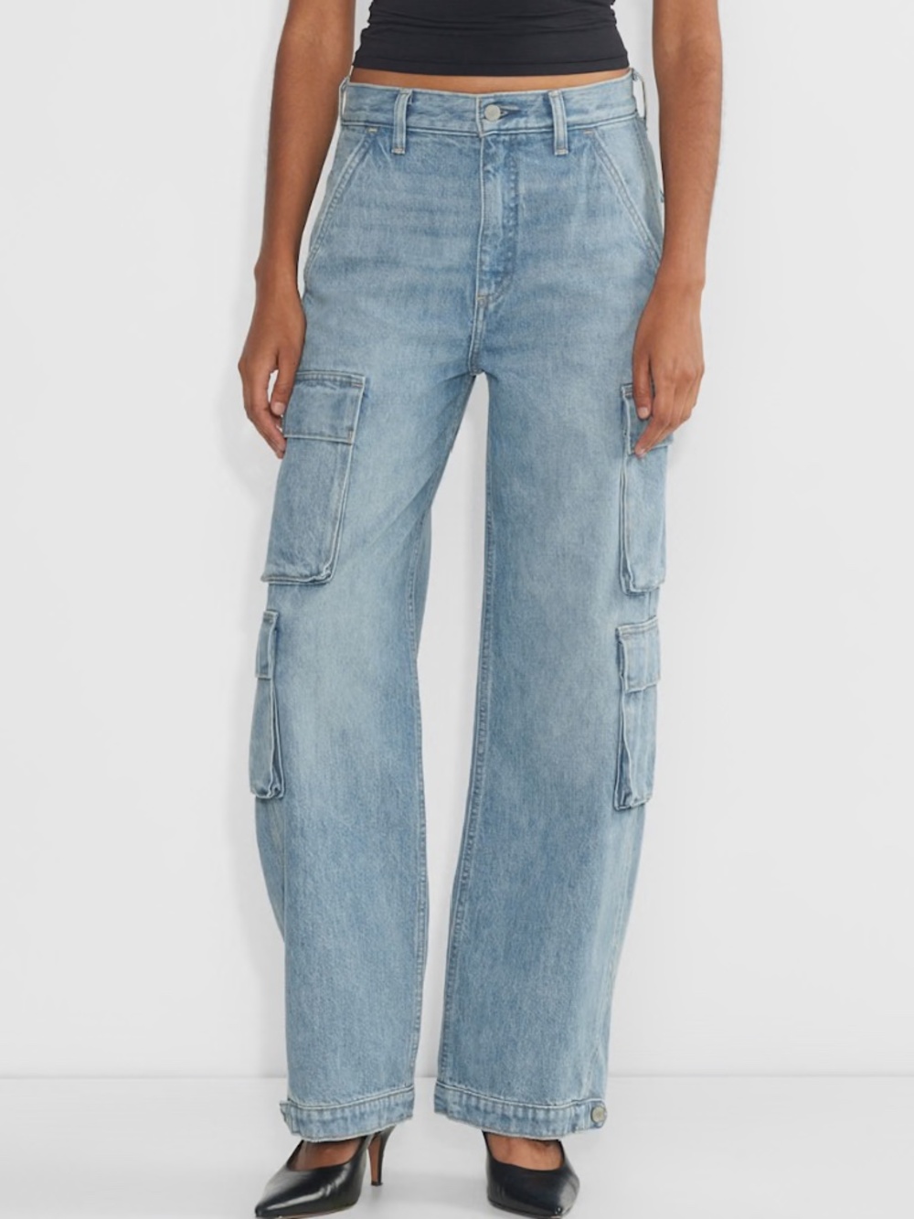 Denim Forum Aritzia 90's Millie Hi-Rise Cargo Jeans